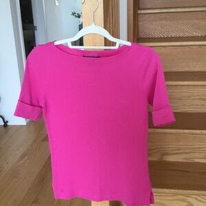 Ralph Lauren Hot Pink 100% Cotton Short Sleeve Tee